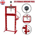 Hydraulic Shop Press 20 Ton Tonne Floor Workshop Garage Jack Pump Pressure Gauge