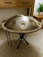 Handpan Drum D Minor GOLD 9 Notes 440Hz Stainless Steel w/ custom bag