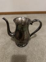 Newport Gorham Antique Silverplate Pitcher Jug with Curved Spout and Handle