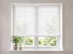 White PVC Venetian Blind 25mm Slats 152 cm Drop Trimmable Easy Fit Window Blinds