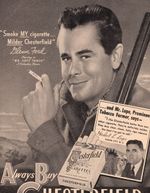 Vintage Chesterfield Cigarettes Glenn Ford Magazine Advert Smoking USA 1949