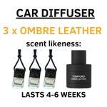 3 X FORD OMBRE LEATHER,CAR DIFFUSER,air freshener,designer,MENS,AFTERSHAVE