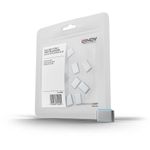 Lindy 40466 USB Type C Port Blockers – Blue – 10 Pack – ABS Material