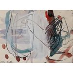 Abstract Contemporary Art Tina Müller Signed Mixed Media 1988