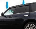 Window Wind/rain deflector tinted smoked kit for Range Rover L322 2002-12 vogue