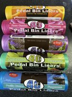 200 PEDAL BIN LINERS SCENTED WITH TIE HANDLES RUBBISH DUSTBIN 20 LITRES