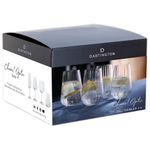 Dartington Cheers! Optic Tall Tumblers Set of 4 Glasses 40cl Gift Boxed