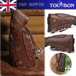 TOURBON Leather No Drill Buttstock Holder Rifle Recoil Pad Shotgun Cheek Rest