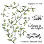 Spring Leaf Vine With Sympathy Metal Cutting Dies Clear Stamps Set Paper Crafts