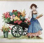 FLORAL 1 GARDEN FLOWERS BOTANICAL VINTAGE MODERN Cross Stitch Chart Choose From