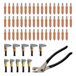 Cleco Fastener Kit - 50x 1/8" Pins + 10 Side Grip Clamps (1" & 1/2") with Pliers