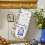 Double Oven Glove Ulster Weavers Tea Tins 100% Cotton Multi