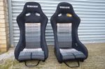 2x Large size Bride MR Grey Graduation. Fibre glass back. Bucket seats racing