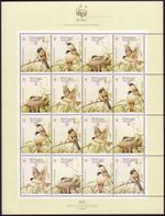 Azores Birds WWF Sao Miguel Bullfinch Sheetlet of 4 sets 1990 MNH
