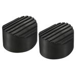 2Pcs 85mm ID Rubber Telescopic Ladder Non-Slip Feet Mat Pad Cover Cushion Black