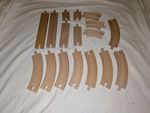 Genuine Brio Track Straight And Curved Bundle 17 Pieces Foe Wooden Train Track