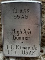 Rare 1955 US Air Force ZIPPO Lt Ira L Kimes Jr 364 Combat Missions Vietnam Pilot