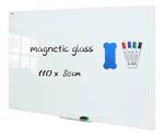 Magnetic Glass Dry Erase Board, 110 x80cm,Wall Mounted Tempered Glass Whiteboard