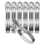 Taianji 6 Pcs Extra Large Beach 16.5 X 6cm/6.3 x 2.36inch(L x H), Silver 