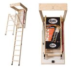 Wooden Folding Loft Ladder Insulated Hatch Frame 57cm x 115cm Pull Down Access