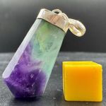 Fluorite Pencil Pendant Natural Fluorite Crystal Necklace Point Jewellery