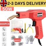 Plastic Welder Hot Stapler Gun Car Bumper Fender Repair Welding Kit 300 Staples