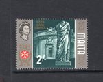 M15434 Malta 1965 SG343b - 2/- multi-coloured with GOLD (FRAMEWORK) OMITTED.