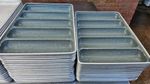 ALUMINIUM BAGUETTE BAKING TRAYS 18X13 INCHES 5 X 12" NON STICK SLOTS £15 EACH