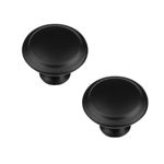 2pcs Stainless Steel Door Knobs for Cabinet Handles Cupboard Drawer Kitchen - Bl
