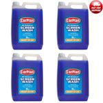 4 x CarPlan All Seasons Ready Mixed 5L Windshield Washer Fluid Screenwash 20L