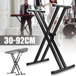 Height Adjustable Piano Keyboard Stand X-Shaped Digital Piano Stand Foldable
