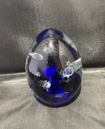 Glass Paperweight ( Egg Shaped) Armando Poggi 4.5” Italy - (Royal Connection)