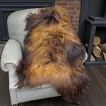 Icelandic sheepskin rug flame 110cms