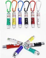 NEW 3-IN-1 LED LASER PEN POINTER KEY CHAIN FLASHLIGHTS MINI TORCH
