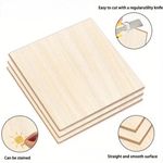 Wooden Square Shape 3mm Blank Plywood Craft Tag For Plaques Various Sizes
