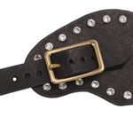 HG (Black)1Pair Spur Strap Leather Rhinestone Western Vintage Style Horse Riding