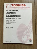 Rugby- Semi Final 1988 Lancashire v Gloucestershire.Toshiba County Championship