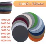 6" - 150mm Foam Sponge Sanding Disc Wet and Dry Sandpaper Hook & Loop For Polish