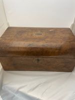 Domed Walnut Writing Slope 35 cm wide with key [HM]