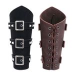 Medieval  Knights Wristband  PU Leather Bracers Arm Guard Cosplay Props