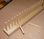 Peg Loom Small 450mm 1-row 18 pegs. For weaving wool, fleece, rags etc.