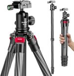 Manbily Carbon Fiber Tripod Hunting Inverted BallHead Arca-Swiss Tripod UK STOCK