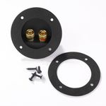 Black DIY Home 2-Way Speaker Box Terminal Binding Post, Terminal Cover Post Cup
