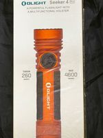 Olight Seeker 4 Pro 4600lm 260m Throw Rechargeable LED Flashlight Orange