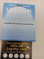 ****2027**** LAVER'S LIVERPOOL & IRISH SEA TIDE TABLE. SUN & MOON TIMES