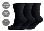 12x Pairs Diabetic Socks UNISEX Loose Top Non Elastic 100% Cotton Sox UK 06-11