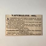 Napthaline Oil Company's Store A. Davis & Co. 1860 Boston Ad 5AK9-S42