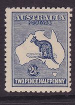 AUSTRALIA KANGAROO 1917 2 1/2d Deep Blue 3rd Wmk MINT/MH SG 36 (SC11)