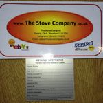 CHIMNEY / STOVE DATA NOTICE PLATE NEW