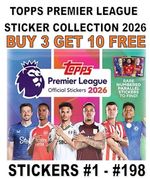 TOPPS PREMIER LEAGUE 2026 STICKERS #1 - #198 BUY 3 GET 10 FREE